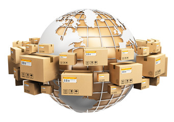 Global shipping and worldwide logistics concept
