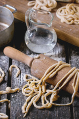 Fototapeta premium Fresh homemade pasta pici