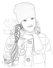 Portrait of an attractive girl