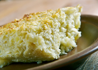 Kugelis - baked potato pudding