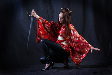 Japanese girl in a dress