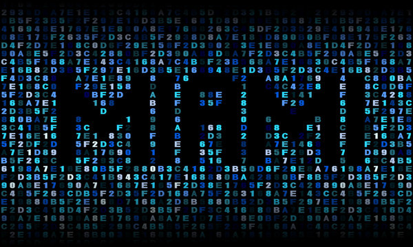 Miami text on hex code illustration