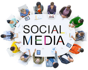 Social Media Technology Global Communication Concept
