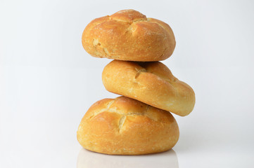 Fototapeta na wymiar three loafs of bread