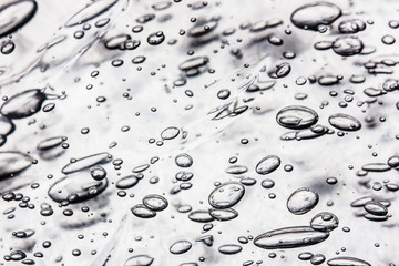 Bubble white gel texture.