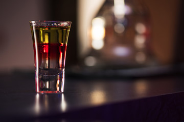 drink shot at bar counter