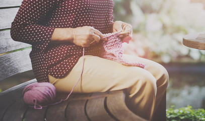 Knitting Knit Needle Yarn Needlework Craft Scarf Concept