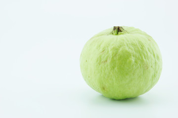 Fresh guava fruit on white background.