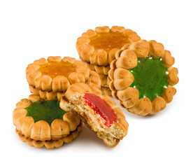 Isolated image of  tasty cookies close-up