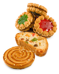 Isolated image of delicious cookies closeup