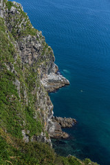 Russia. Primorsky Krai. Marine reserve. The steep cliff on the Peninsula.