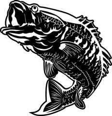 Fish jumping vector