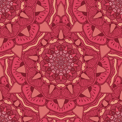 Vector seamless texture. Beautiful colored pattern for design and fashion with decorative elements