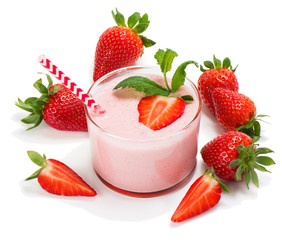 Strawberry smoothie drink