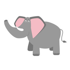 Cute cartoon elephant vector illustration