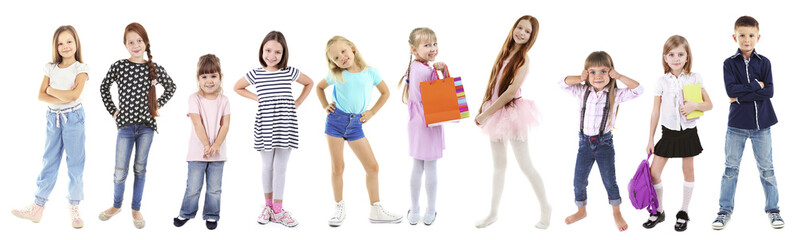 Adorable children isolated on white