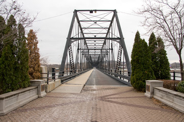 Iron Bridge Crossing River