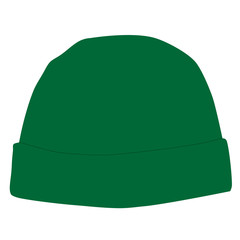 Fototapeta premium Green winter hat