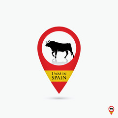 Spain location pin