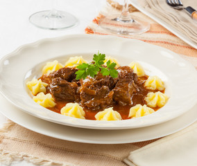Goulash, traditional hungarian beef stew