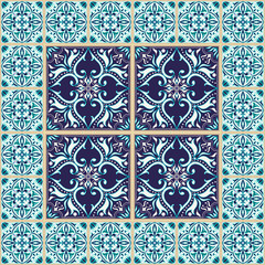 Vector seamless texture. Beautiful colored pattern for design and fashion with decorative elements and border