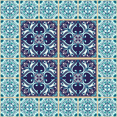 Vector seamless texture. Beautiful colored pattern for design and fashion with decorative elements and border