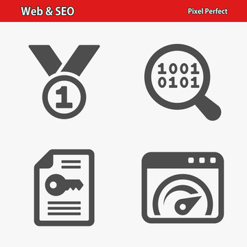 Web & SEO Icons. Professional, pixel perfect icons optimized for both large and small resolutions. EPS 8 format.