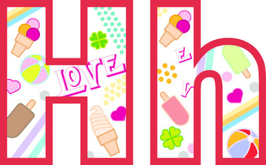 Litera H, alfabet, lato  © felicytka