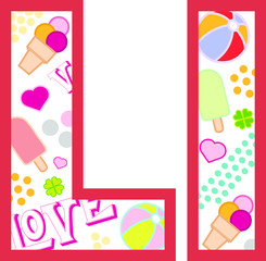 Litera L, alfabet, lato © felicytka
