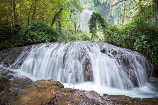 Waterfall at the "Monasterio de Piedra" Natural Park, Zaragoza (Spain) 