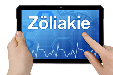 Tablet mit Touchscreen und Interface mit Zöliakie