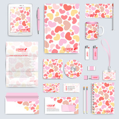 Set of vector corporate identity template. Modern business stationery mock-up.  Branding design 