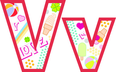 Lato V, alfabet, lato © felicytka