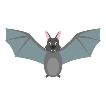 Cute cartoon bat vector illustration