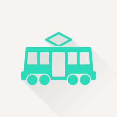 tram stop vector icon