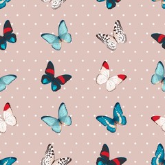 Colorful butterflies seamless