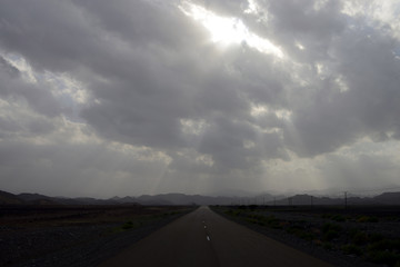 Severe thunderstorm close to Sohar, Oman