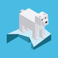 animal in pixels design 