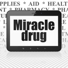 Health concept: Tablet Computer with Miracle Drug on display