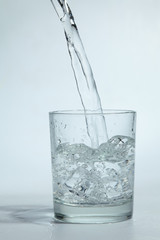 ice cubes in the water