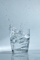 ice cubes in the water