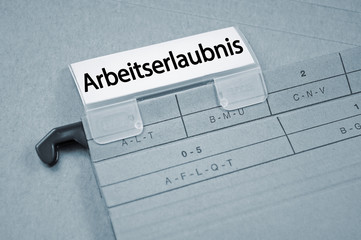 Ordner mit Arbeitserlaubnis