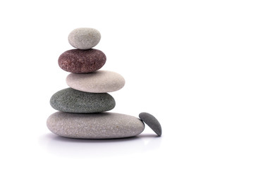 Spa stones isolated on white background