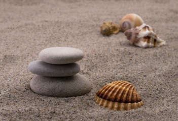 Spa stones isolated on white background