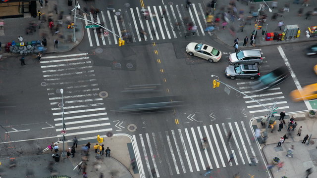 4K New York City Madison Square Traffic Timelapse 3a