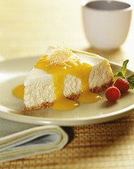 Close-up cheesecake