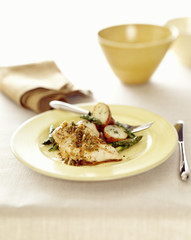 Chicken breast with asparagus and potatoes