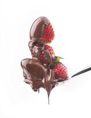 fragole con cioccolato fuso