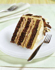 Chocolate Nougat layer cake.
