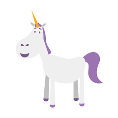 Cute cartoon unicorn vector illustration